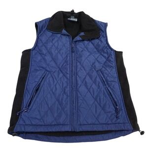 Solstice Quilted Vest Womens Blue Black S Blue Black Full Zip Rugged Outerwear